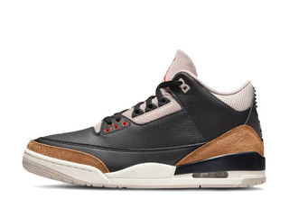 Nike Air Jordan 3 Retro "Desert Cement" Black/Rush Orange Fossil Stone Ceil 27.5cm