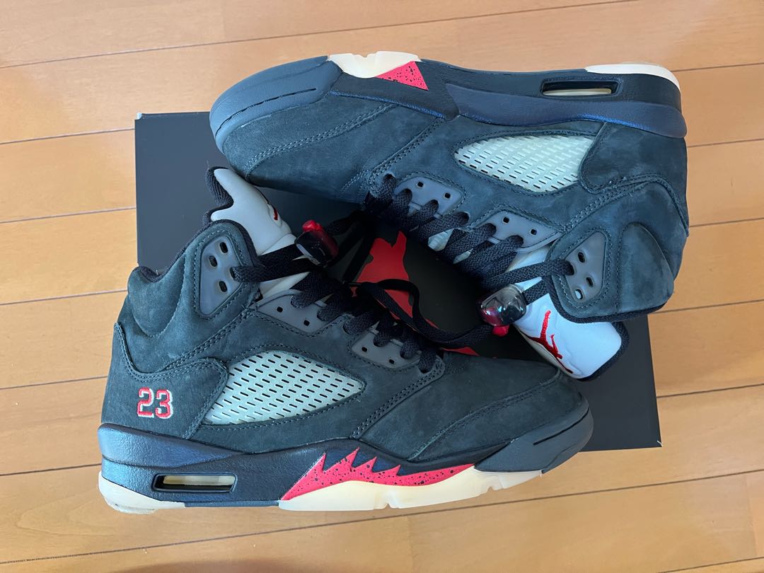 ナイキ ウィメンズ エアジョーダン5 ゴアテックス "オフノワール" オフノワール/ファイヤーレッド/ブラック 27.5cm