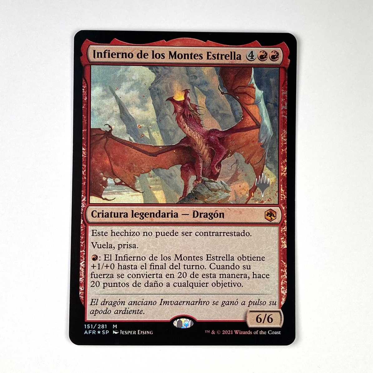 Inferno of the Star Mounts Myth Rare 151/281 Forgotton Realm Exploration Spanish Promo Pack