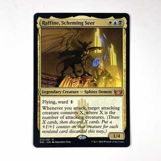 Machinate seer, Rafine Myth Rare 213/281 New Capena Street Corner English EX