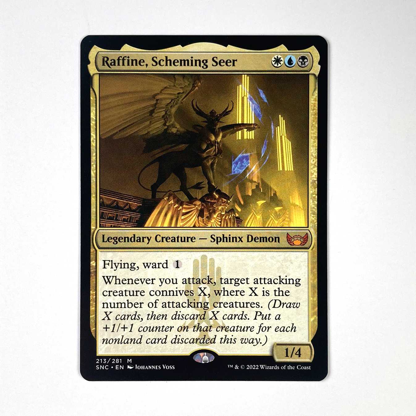 Machinate seer, Raphine Myth Rare 213/281 New Capena street corner English NM-.