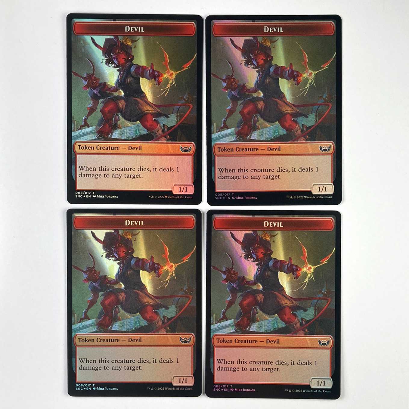 デビル / スピリット 両面トークン 英語 Foil 4枚