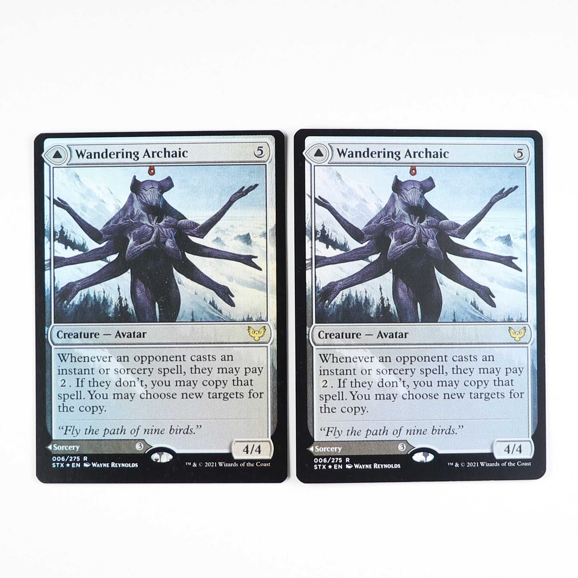 Wandering Archaic Rare 6/275 Strixhaven: Institute of Magic English Foil Set of 2
