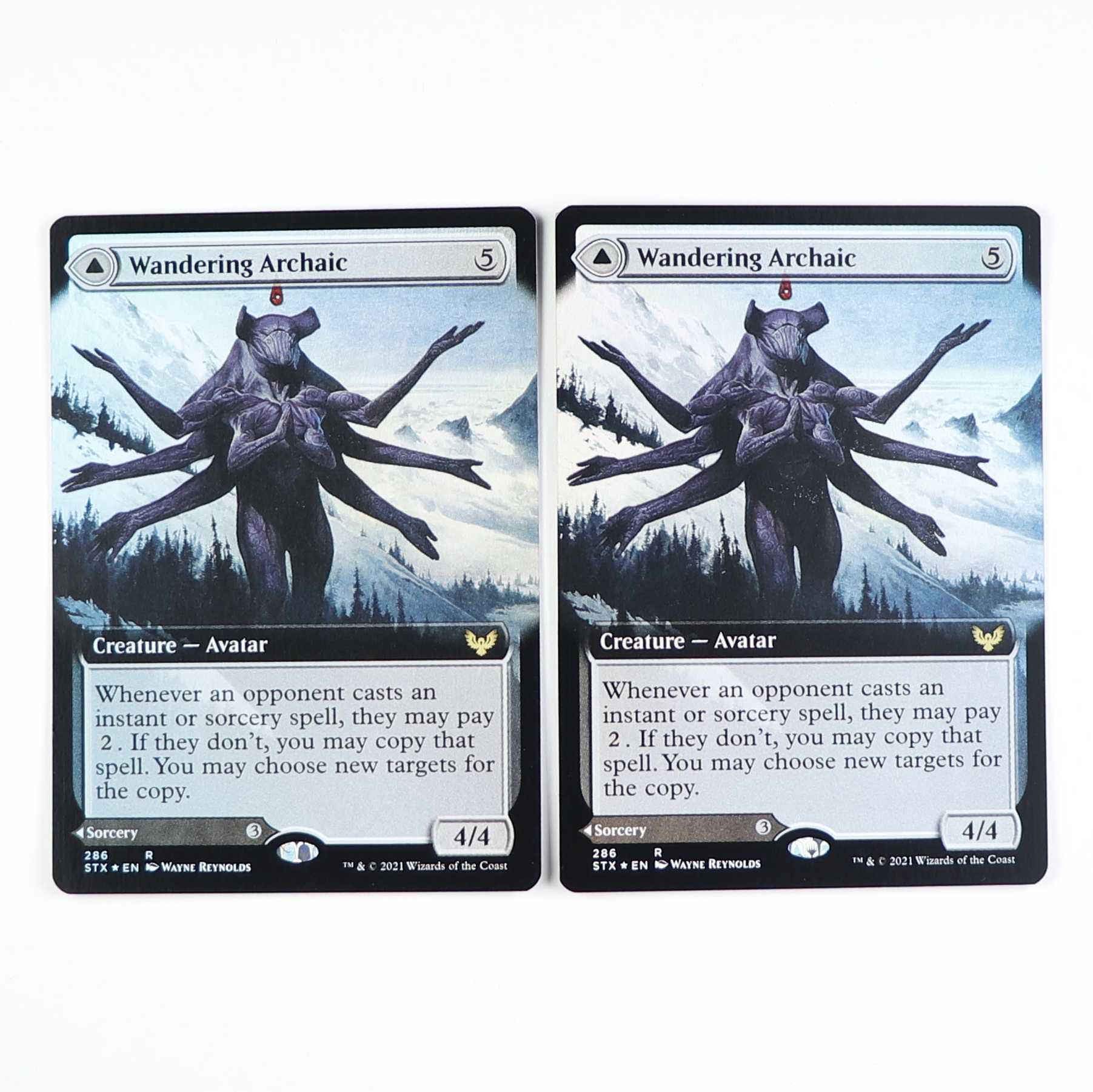 Wandering Archaic Rare 286/275 Strixhaven: Institute of Magic English Foil Set of 2