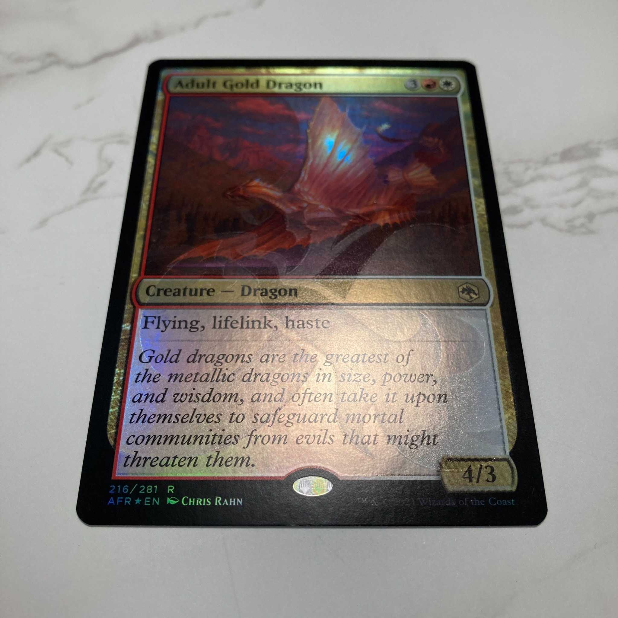 アダルト・ゴールド・ドラゴン レア 216/281 フォーゴトン・レルム探訪 アンパサンド プロモ(英)