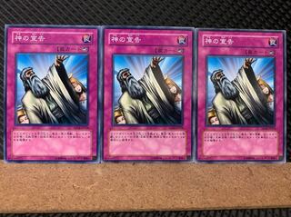 【ぽぽたん】遊戯王 5922 神の宣告 3枚 ノーマル