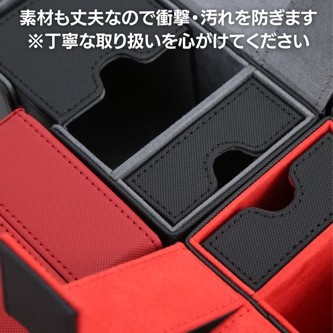 【新品未使用】ラバーデッキケース PUレザー マグネット PRO 3ポケット 選べる4カラー ローダーケース 大きめ収納