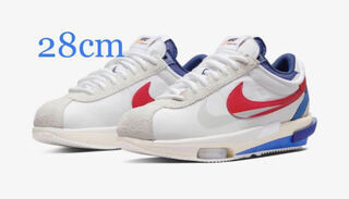 sacai × Nike Zoom Cortez Sp "White and University Red" 28cm