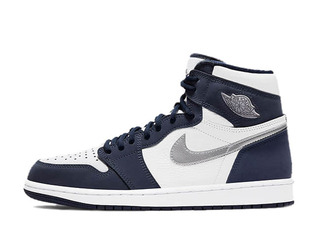 Nike Air Jordan 1 Retro High Og Co.Jp "Midnight Navy" White/Midnight Navy-Metallic Silver (with briefcase) 28cm