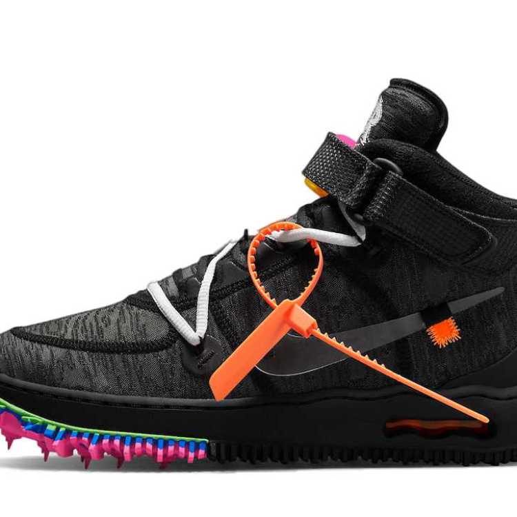 オフホワイト × ナイキ エアフォース1 ミッド "ブラック" ブラック/クリアブラック 27.5cm