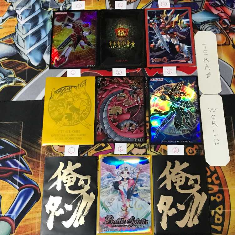 遊戯王 福袋 1個100円 ノーマル×2＋レア以上1枚、スリーブ3枚セット