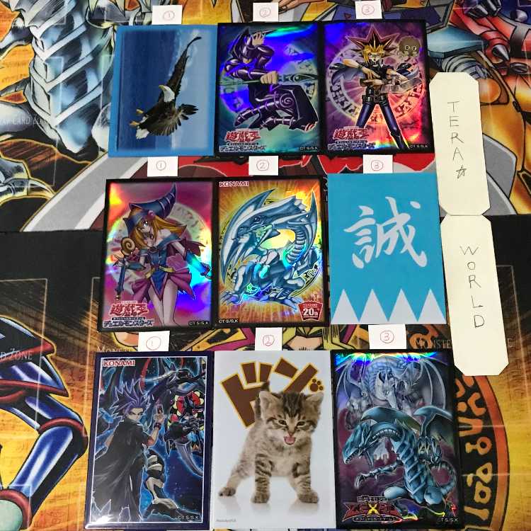 遊戯王 福袋 1個100円 ノーマル×2＋レア以上1枚、スリーブ3枚セット