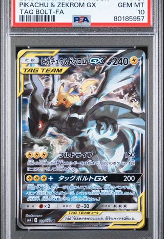 【PSA10】ピカチュウ＆ゼクロムGX SR 101/095