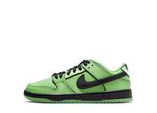 The Powerpuff Girls x Nike SB Ps Dunk Low Pro QS "Buttercup" Mean Green/Black 22cm