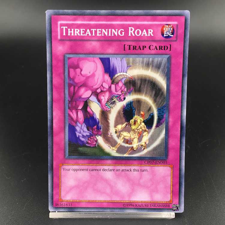 遊戯王　威嚇する咆哮　英語版CP07　スーパーレア　チャンピオンパック限定収録品 遊戯王 威嚇する咆哮 英語版 チャンピオンパックの通販 おた