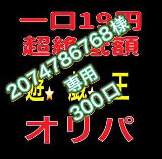 2074786768様 専用300口 1枚