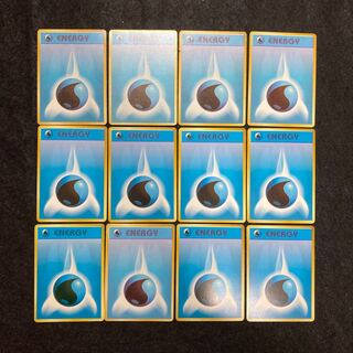 h365 WaterEnergy old back side, set of 12 Pokémon cards, Treasure