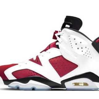 ナイキ エアジョーダン6 レトロ "カーマイン" ブラック/ホワイトカーマイン 26.5cm