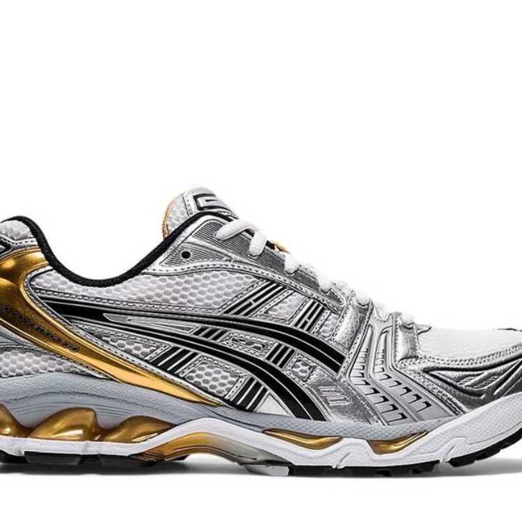 アシックス ゲルカヤノ14 "ホワイト/ピュアゴールド/ブラック" 27cm
