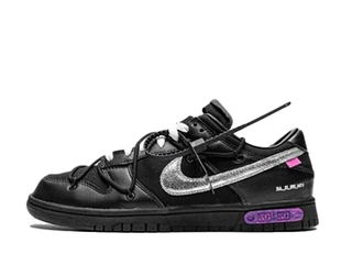 OFF-WHITE x Nike Dunk Low 1 OF 50 "BLACK 50" Black/Silver 27.5cm