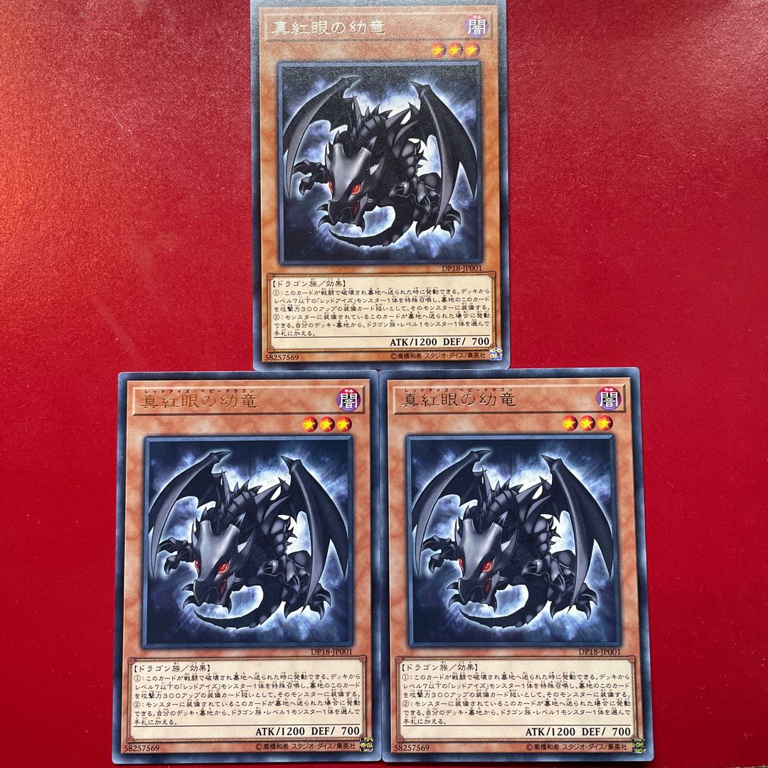 遊戯王 真紅眼の幼竜【DP18】字レア レア 3枚セット