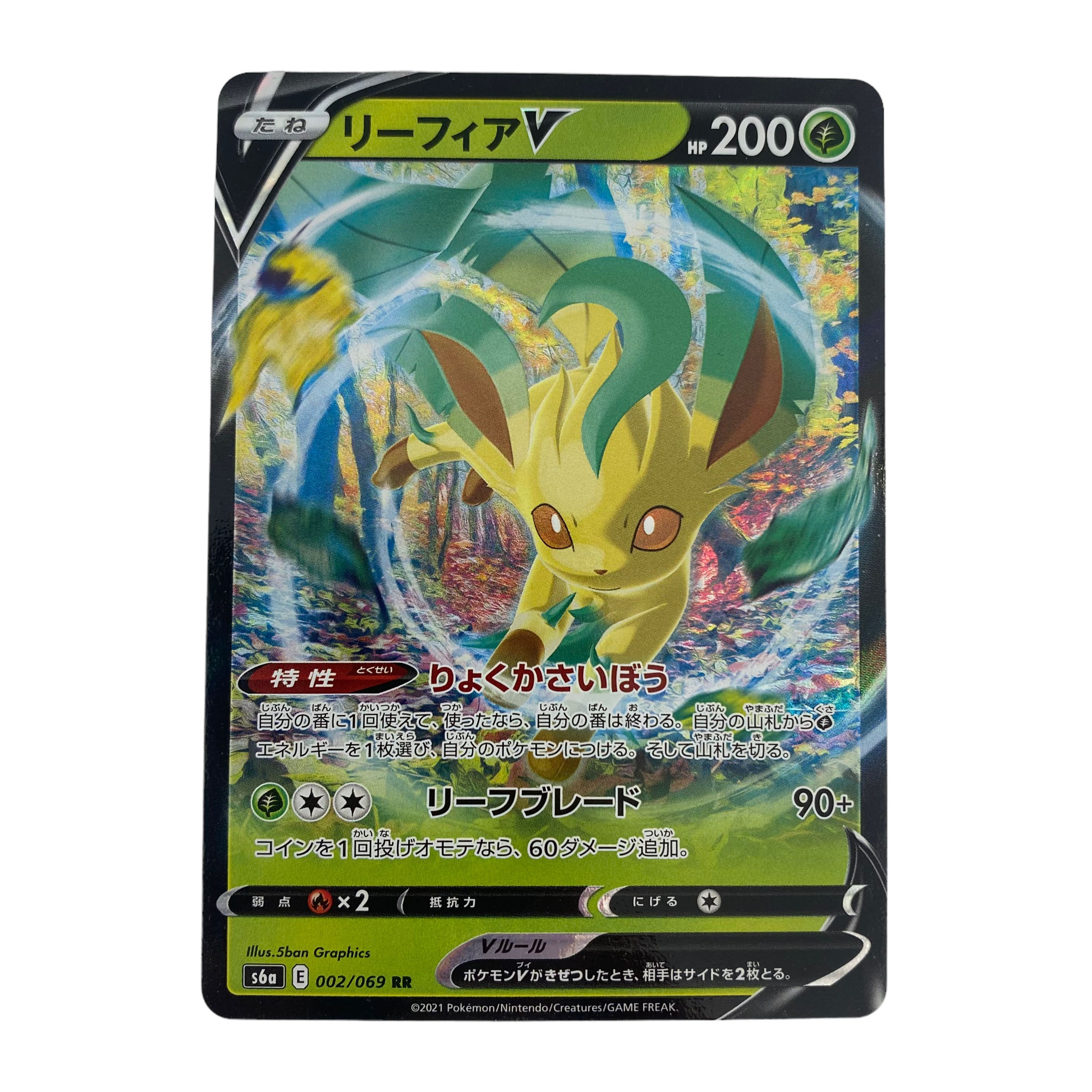 1293 [Pokémon Card] LeafeonV 002/069 (RR)