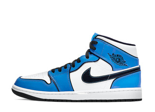 Nike Air Jordan 1 Mid Signal Blue/White-Black 29.5cm