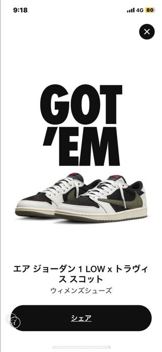 Travis x NIKE wmns AIR JORDAN1 27.5cm