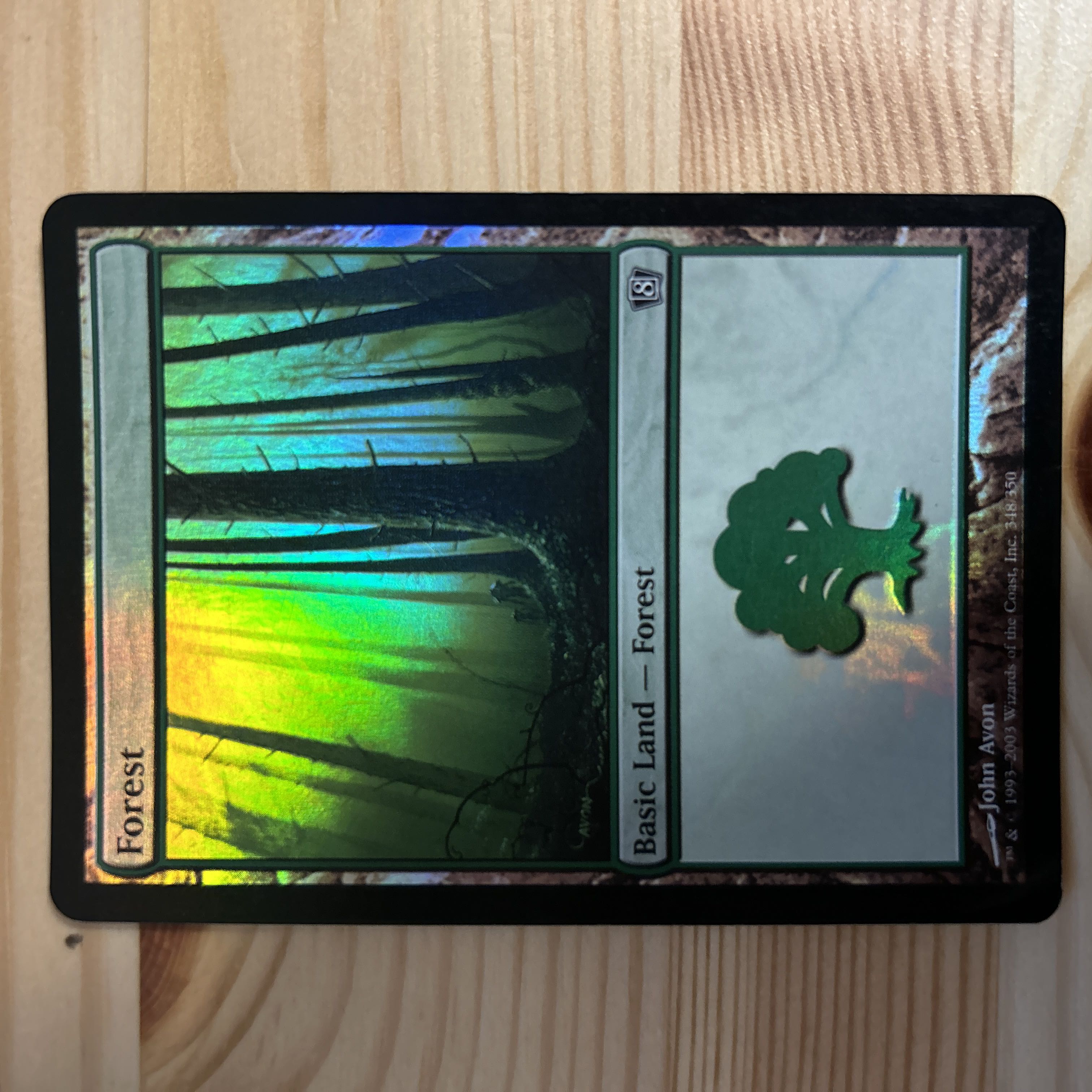 [Foil] (348) "Forest/Forest" [8ED] Land