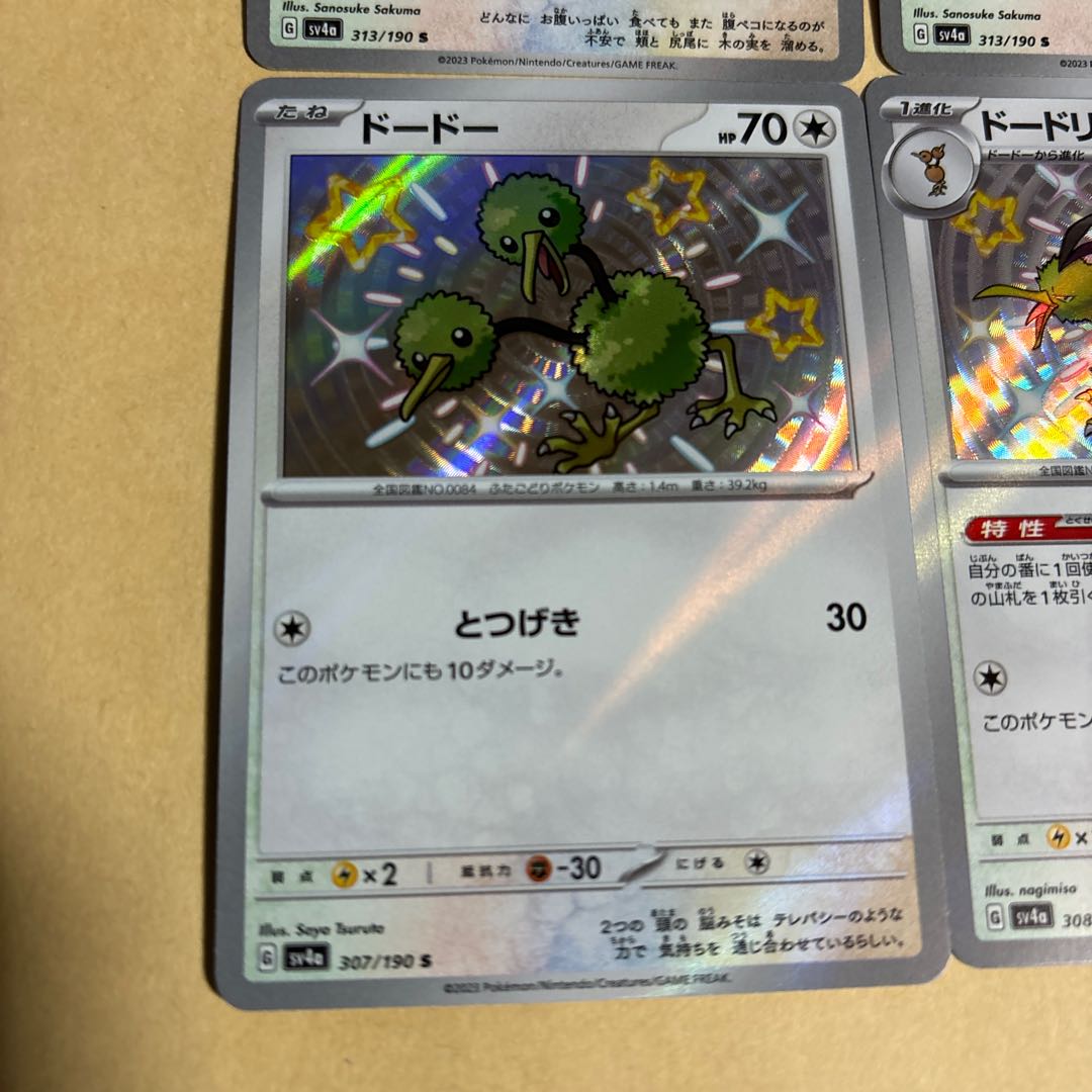 Skwovet S 313/190 2 Snorlax S 310/190 Doduo S 307/190 Dodrio S 308/190 Perfuton S 316/190 Total 6 pokekas