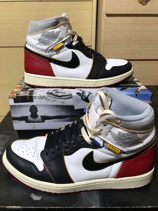 Union x Nike Air Jordan 1 Retro High OG NRG "Varsity Red/Wolf Grey/Black" 27.5cm