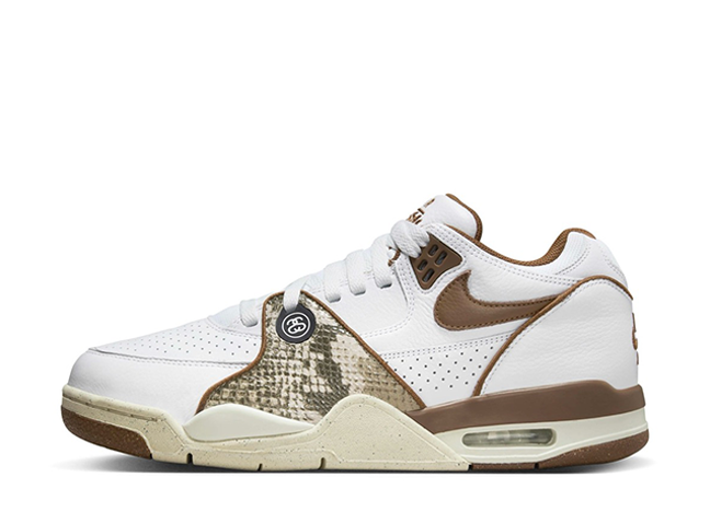 Stussy x Nike Air Flight 89 Low SP "White/Pecan/Fossil" 26.5cm