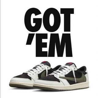 Travis Scott x Nike Women's Air Jordan 1 Low OG "Medium Oleana" Medium Oleana/HoWight/Black 27.5cm