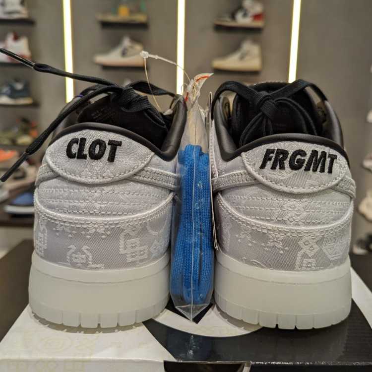 クロット × フラグメント × ナイキ ダンク ロー "ホワイト/ブラック" 26.5cm