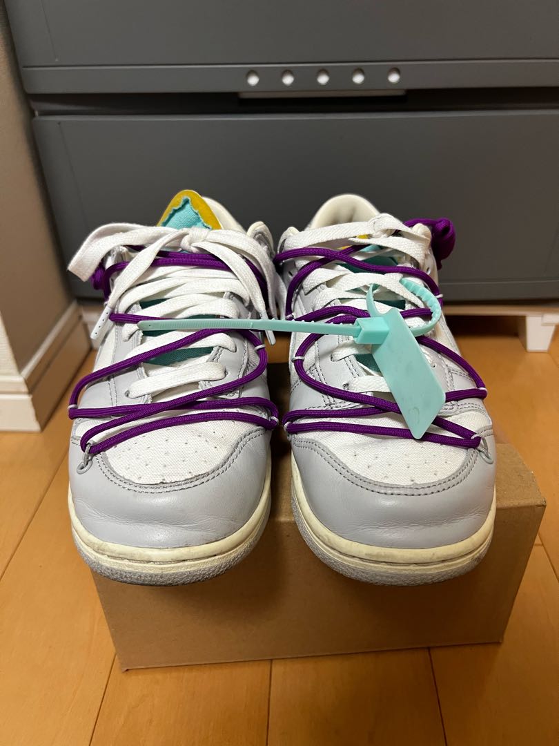 OFF-WHITE × Nike Dunk Low 1 Of 50 "21" Grey/White 26.5cm