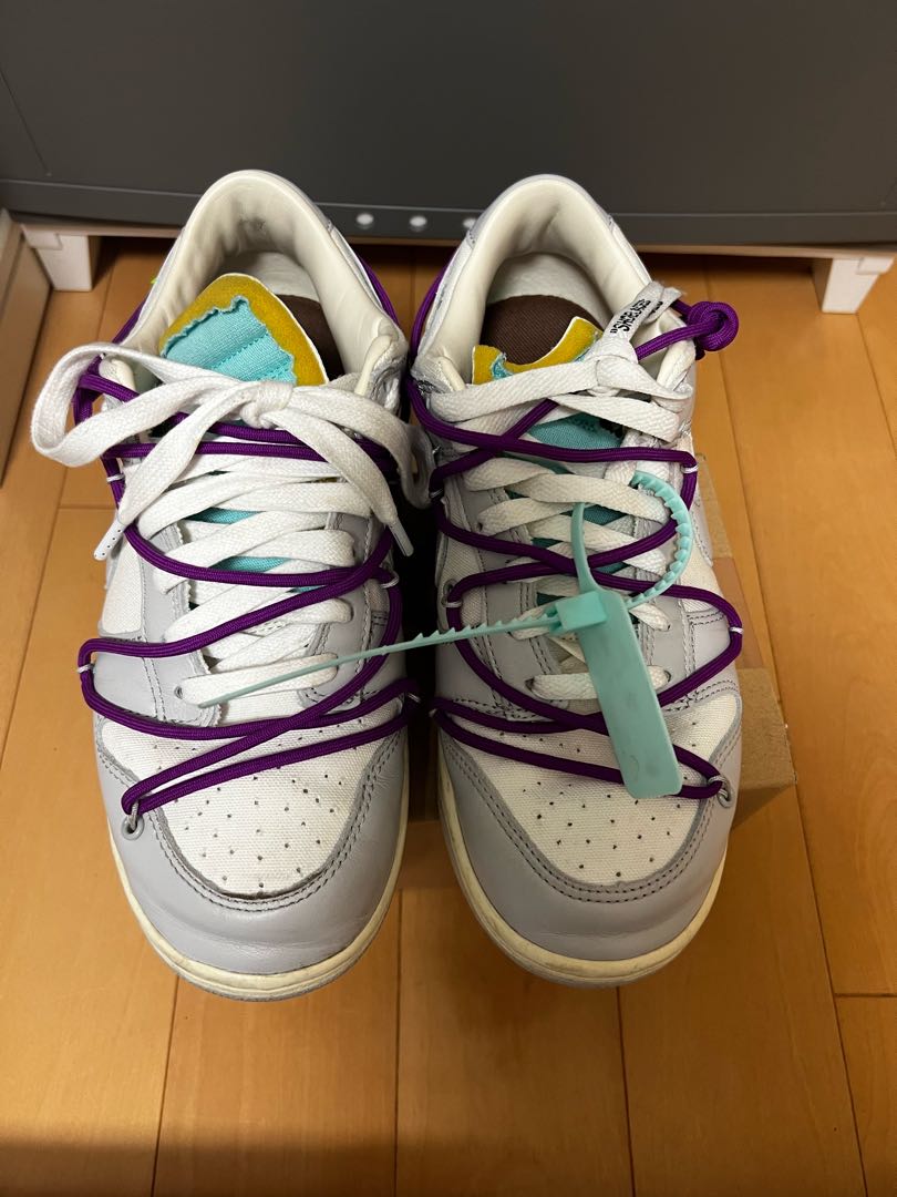 OFF-WHITE × Nike Dunk Low 1 Of 50 "21" Grey/White 26.5cm