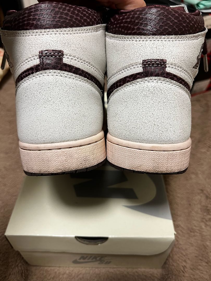 ア・マ・マニエール × ナイキ エアジョーダン1 レトロ ハイ OG "セイルアンドバーガンディ" セイル/バーガンディ 26.5cm