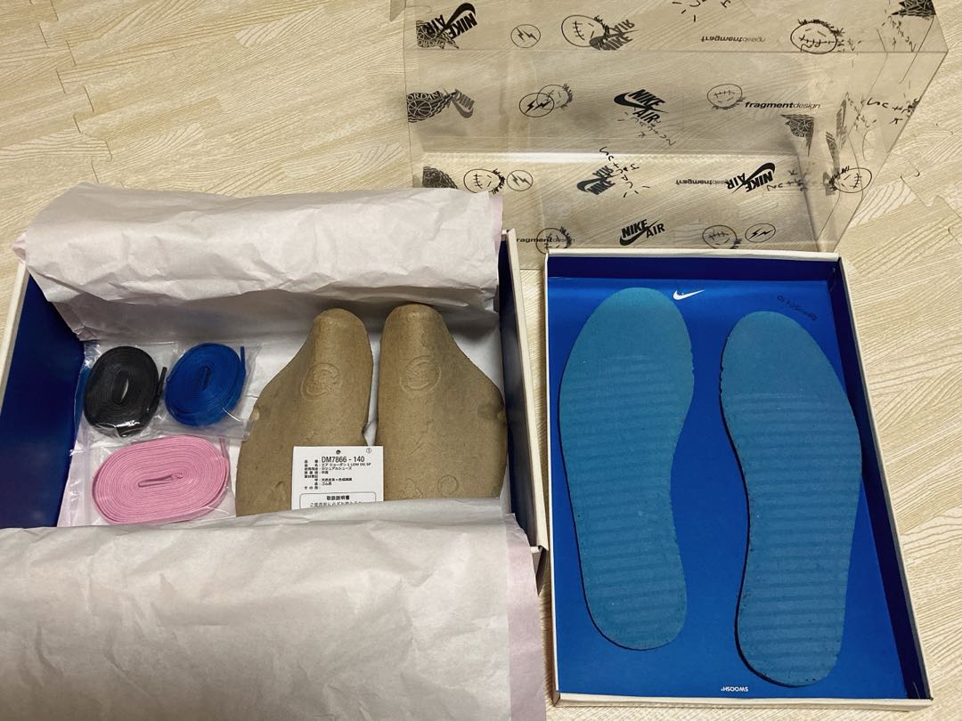 Fragment Design x Travis Scott x Nike Air Jordan 1 Low Og Sp Sail/Military Blue-Black-Musline 25.5cm