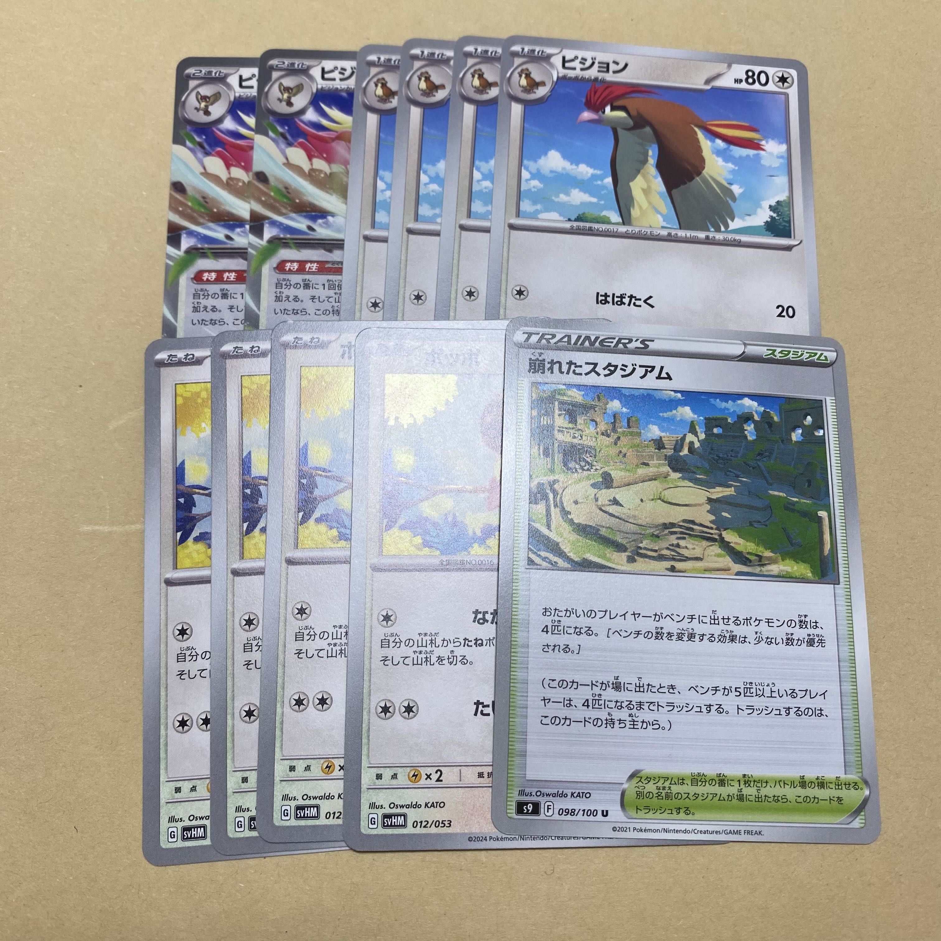 Pidgeotex Pidgeotto Pidgey Collapsed stadium