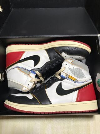 Union x Nike Air Jordan 1 Retro High OG NRG "Varsity Red/Wolf Grey/Black" 27.5cm