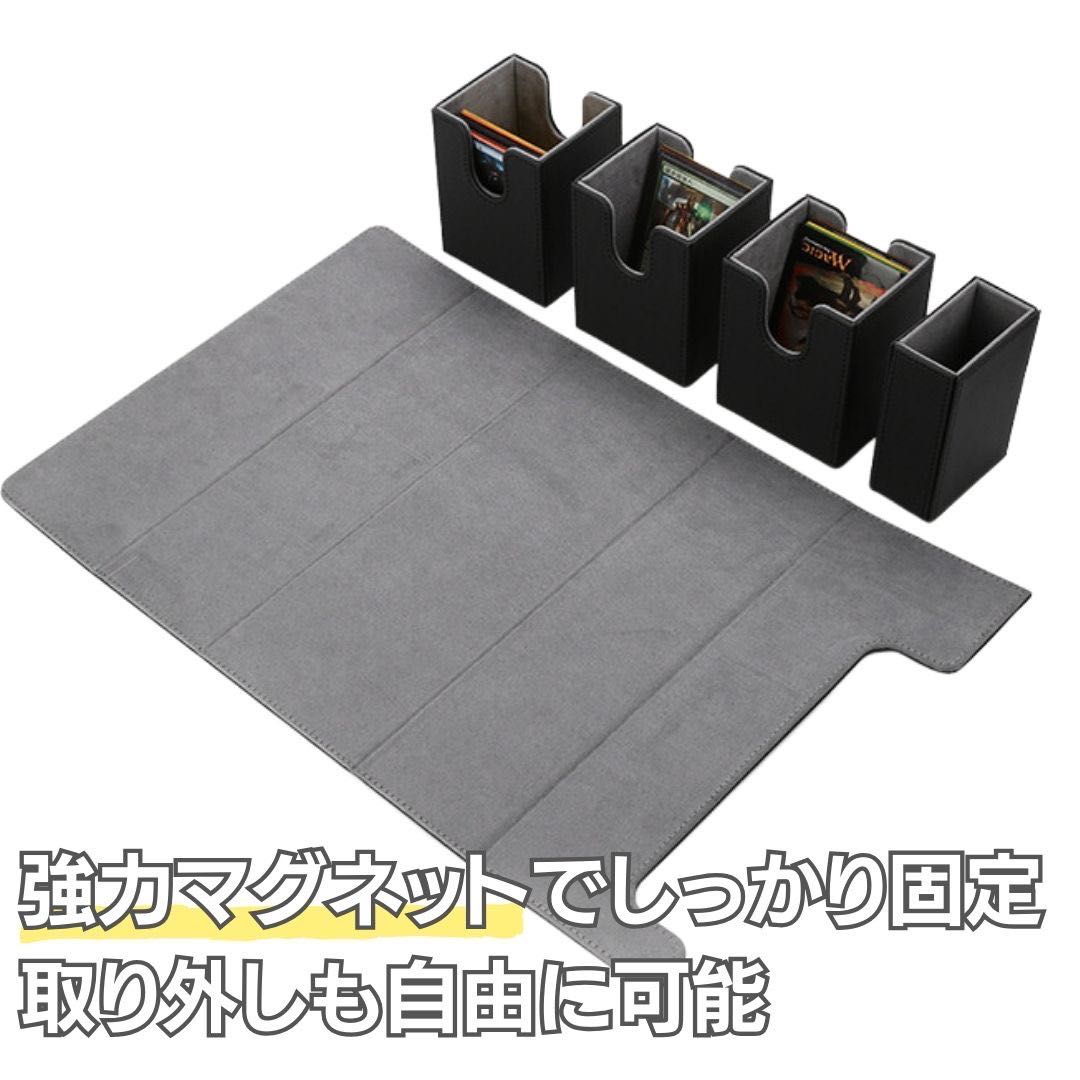 New, unused] Rubber deck case PU leather, 2 colors in all, side card slot included, loader case, large storage, for cards, fits up to 3 troops.