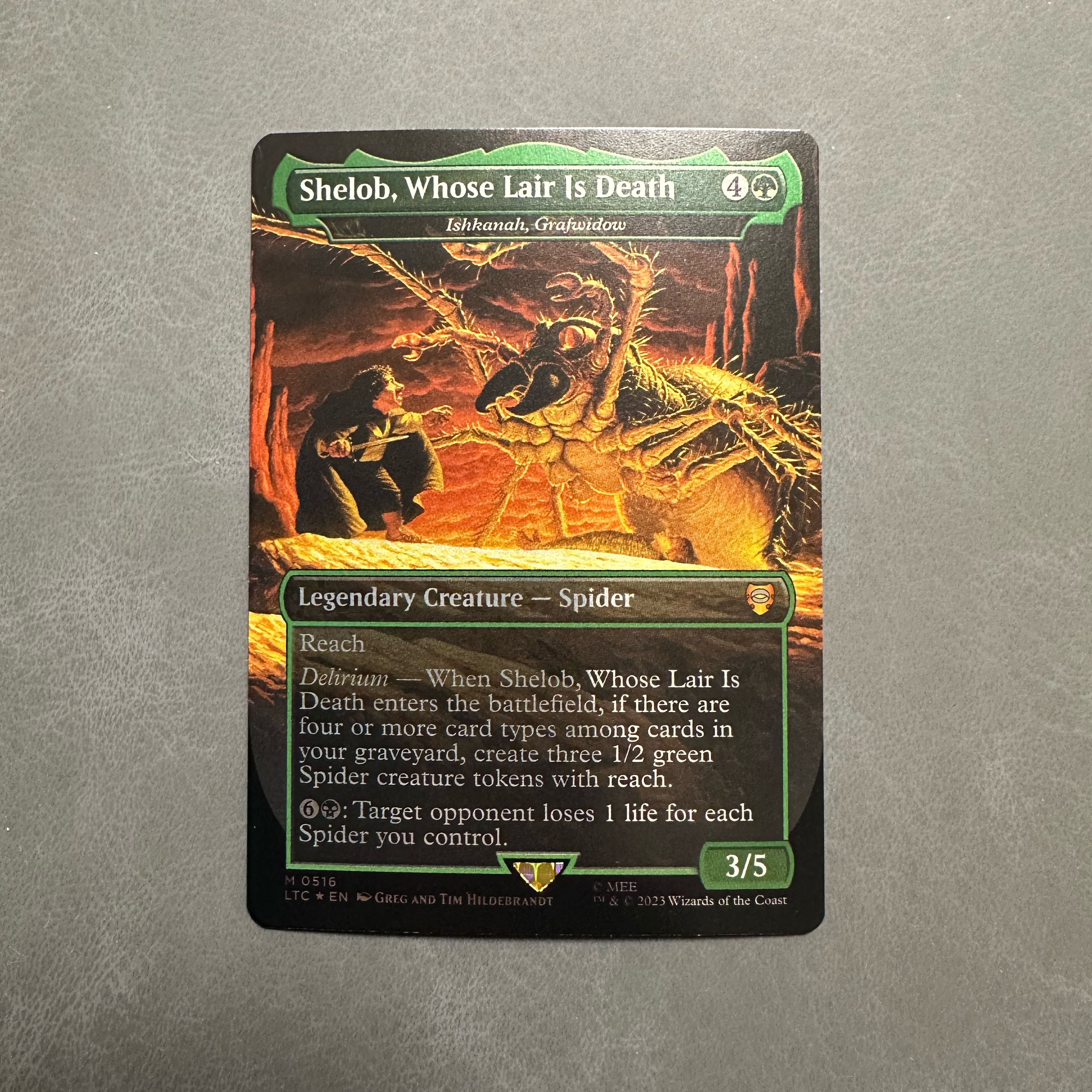 Shelob, Whose Lair Is Death English Extended frame silver foil LTC