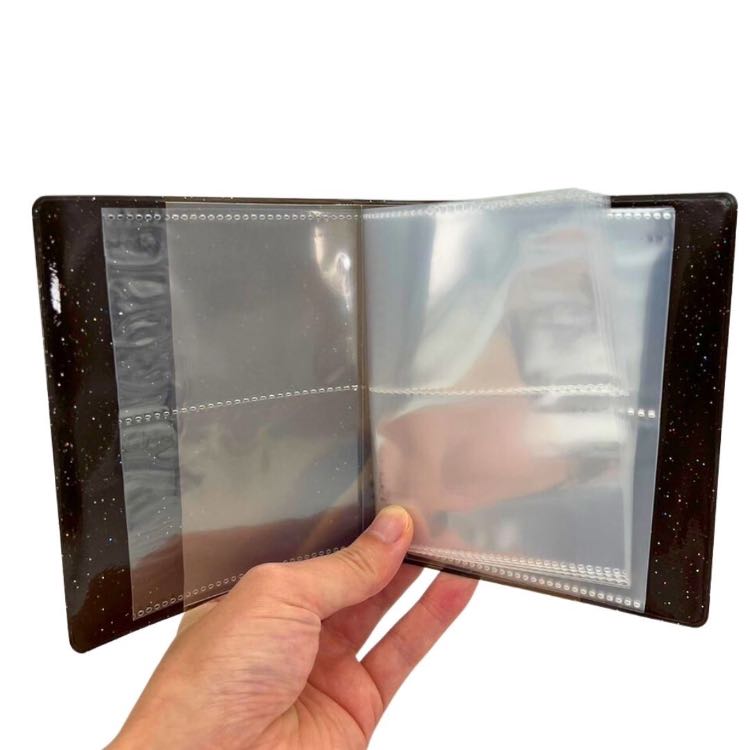 送料無料】カードホルダー ラメ入り 64ポケット ミニ カードファイル