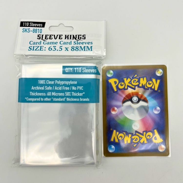Free Shipping] Card Sleeve Pokekas Just Size Transparent, 110 cards per pack, Clear Inner Sleeve Pokekas Pokekas