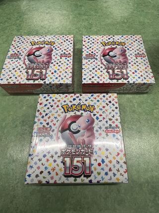 強化拡張パック「ポケモンカード151（イチゴーイチ）」 未開封BOX  3BOX