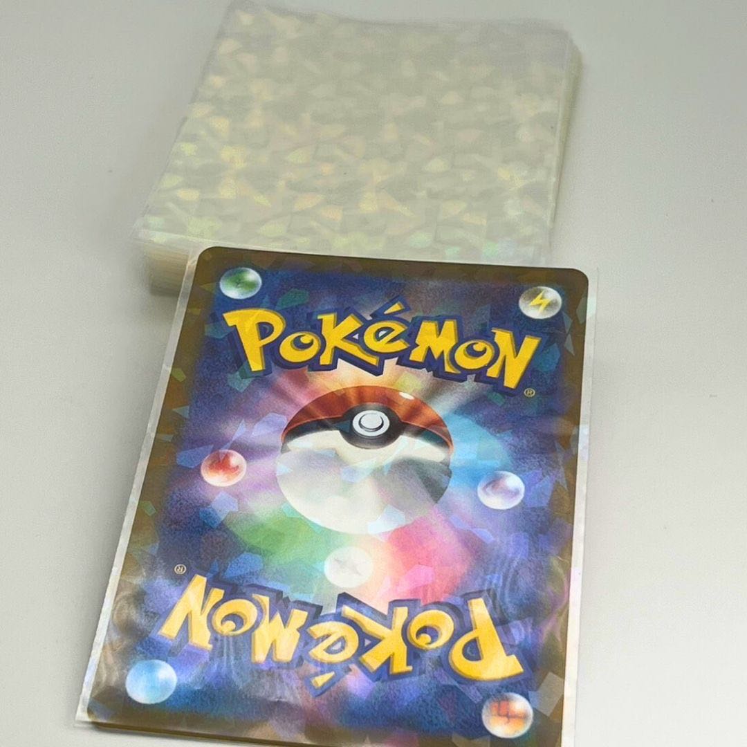 Free Shipping] Card Sleeve Hologram 50 card set Inner Sleeve Pokémon Card Protection Card Drawder