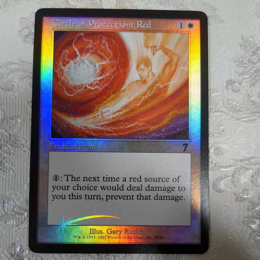 【7版】foil　赤の防御円【英】