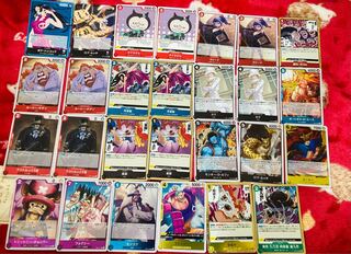 One Piece Card 500 Years in the Future 27 cards set, including first edition Tanaka-san and leader, and other R (rare) collection.