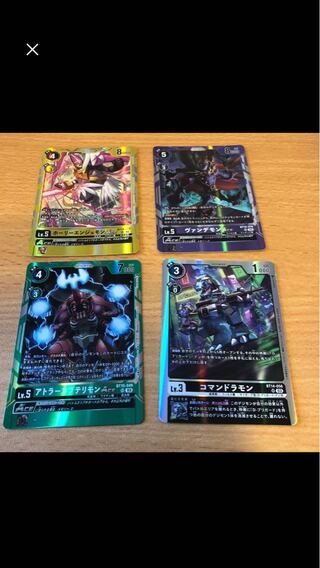 HolyAngemon ACE Atlerkabuterimon ACE Vandemon ACE Commandramon SR set of 4 Digimon cards