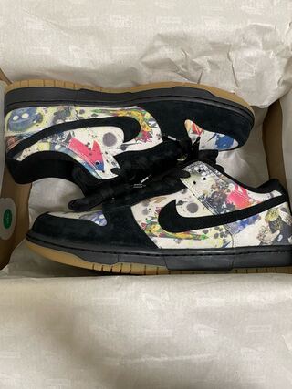 Supreme x Nike SB Dunk Low "Ramelzee" Black/Multi Color 27.5cm